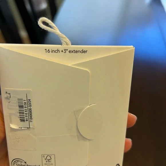 Sterling Silver Necklace with Tri-Color Cross Charms - Picture 2 of 3